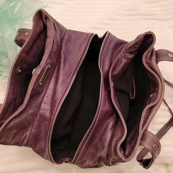 Genuine Leather Botkier Plum Grey Satchel Handbag - Picture 7 of 10